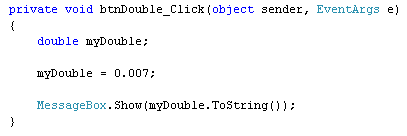 متغیر double در سی شارپ